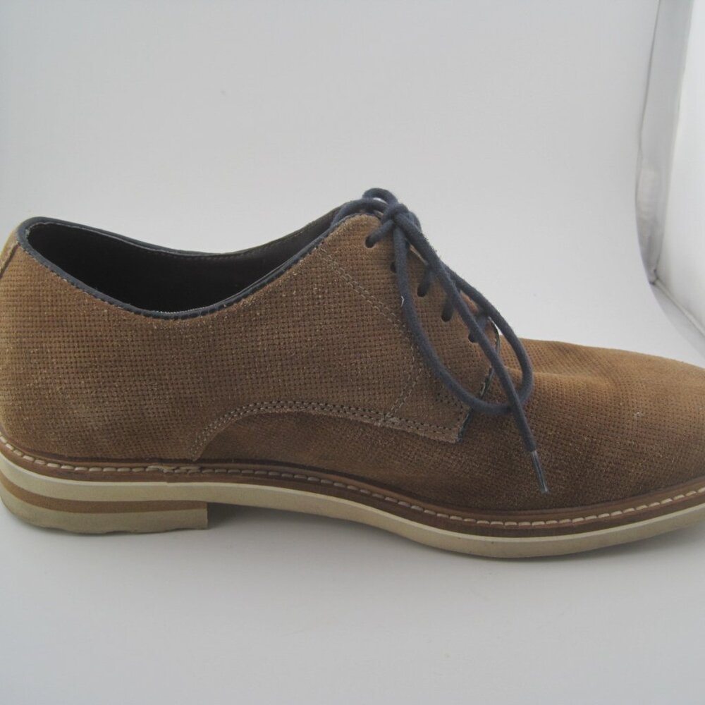 Steve Madden Men's Horten Oxford Carmel Tan Brown Canvas Leather Size 8 Shoes - Picture 8 of 12